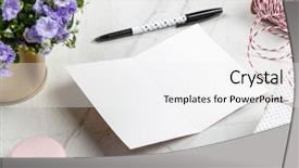  Presentation with postcard - Cool new theme with writing a postcard backdrop and a white colored foreground