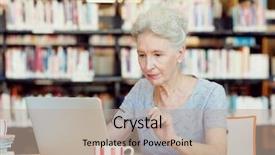  Presentation with elderly cats - Amazing slide set having writing book - elderly lady working with laptop backdrop and a coral colored foreground