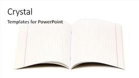  Presentation with records filing - Theme with writing-book for records isolated background and a  colored foreground