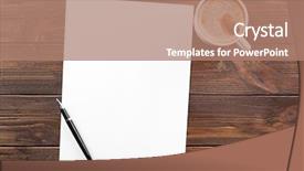  Presentation with curriculum - PPT layouts featuring writing curriculum - cup of coffee and paper background and a coral colored foreground