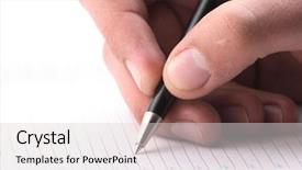  Presentation with curriculum - Amazing PPT layouts having writing curriculum - hand with the handle daily backdrop and a  colored foreground