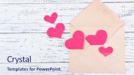  Presentation with envelope - Cool new PPT layouts with writing envelopes - beautiful old envelope with decorative backdrop and a sky blue colored foreground