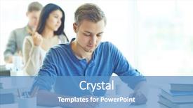  Presentation with highschool - Cool new PPT theme with writing examination test in college backdrop and a teal colored foreground