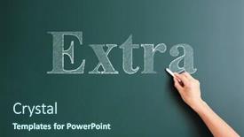  Presentation with blackboard - Audience pleasing theme consisting of writing-extra-on-blackboard backdrop and a ocean colored foreground