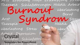  Presentation with burnout - Beautiful PPT layouts featuring writing german words about burnout backdrop and a coral colored foreground