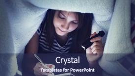  Presentation with notebook - Slide deck having writing in notebook with flashlight background and a navy blue colored foreground