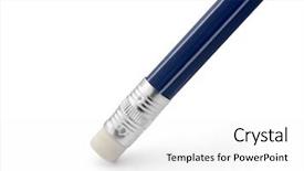  Presentation with mistakes pencil eraser pencil eraser - Colorful PPT theme enhanced with writing instruments - eraser on pencil backdrop and a  colored foreground