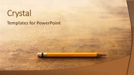  Presentation with old fashion pen rizal - PPT theme consisting of writing instruments - old yellow pencil background and a lemonade colored foreground