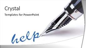  Presentation with writing pen - Slides having writing message with black pen background and a white colored foreground
