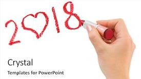  Presentation with hand drawn cartoon of sports - Presentation featuring writing mirror - hand with lipstick drawing 2018 background and a white colored foreground
