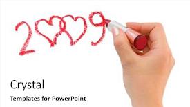  Presentation with hand drawn cartoon of sports - Presentation theme enhanced with writing mirror - hand with lipstick drawing hearts background and a white colored foreground