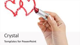  Presentation with hand drawn cartoon of sports - Colorful slide deck enhanced with writing mirror - hand with lipstick drawing hearts backdrop and a white colored foreground