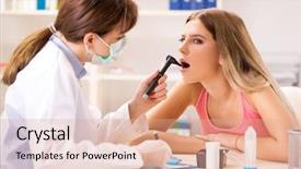  Presentation with health woman running female runner - Slides having writing mirror - young beautiful woman visiting female background and a coral colored foreground