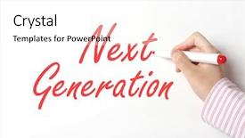  Presentation with generation - Slide set with writing next generation word background and a white colored foreground