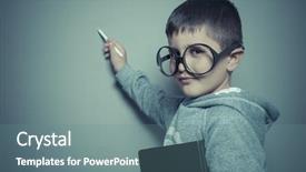  Presentation with mathematics - Beautiful presentation theme featuring writing on a blackboard school backdrop and a  colored foreground