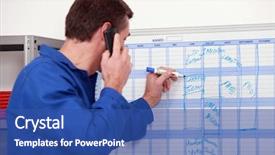  Presentation with agenda - Cool new presentation theme with writing on a board backdrop and a ocean colored foreground