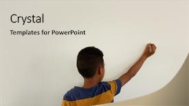  Presentation with race - Amazing PPT layouts having handsome mixed-race boy writing backdrop and a  colored foreground