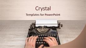  Presentation with elegant - Slides with writing on an oldschool typewriter background and a lemonade colored foreground