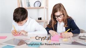  Presentation with writing notes - Slide deck featuring writing on colorful sticky notes background and a lemonade colored foreground