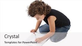  Presentation with order - PPT theme featuring writing over awhite back ground background and a light gray colored foreground