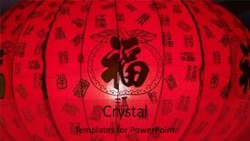  Presentation with good luck - Colorful slides enhanced with writing painted on red lantern backdrop and a crimson colored foreground