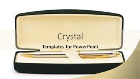  Presentation with writing pen - Colorful presentation enhanced with writing pen isolated on the white background backdrop and a lemonade colored foreground