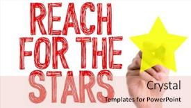 Presentation with marker - Slide set consisting of writing reach for the stars background and a coral colored foreground