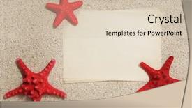  Presentation with holiday - Presentation theme having writing sand - holiday beach concept background and a lemonade colored foreground