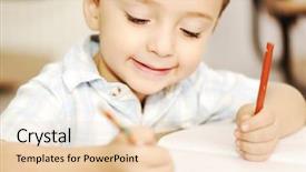  Presentation with classroom special needs - Presentation theme enhanced with writing schoolboy in the classroom background and a lemonade colored foreground