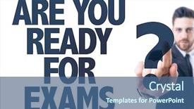  Presentation with ready - Audience pleasing PPT layouts consisting of writing skills - business man pointing the text backdrop and a ocean colored foreground