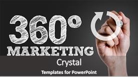  Presentation with viral - Beautiful theme featuring writing the text 360 marketing backdrop and a dark gray colored foreground