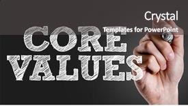  Presentation with value education core values teamwork - Audience pleasing presentation consisting of writing the text core values backdrop and a dark gray colored foreground