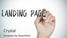  Presentation with man heart attact hand hold - Audience pleasing theme consisting of writing the text landing page backdrop and a white colored foreground