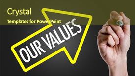  Presentation with value education core values teamwork - Presentation theme with writing the text our values background and a tawny brown colored foreground