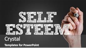  Presentation with self esteem - Theme having writing the text self esteem background and a dark gray colored foreground
