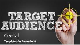  Presentation with audience - Presentation theme having writing the text target audience background and a dark gray colored foreground