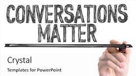  Presentation with matter - Amazing slide deck having writing the word conversations matter backdrop and a white colored foreground