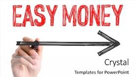  Presentation with swot analysis question mark word - Audience pleasing PPT layouts consisting of writing the word easy money backdrop and a white colored foreground