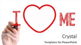  Presentation with marker - Slide deck having writing the word i love background and a white colored foreground