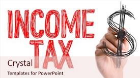  Presentation with income tax - Amazing PPT layouts having writing the word income tax backdrop and a lemonade colored foreground