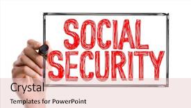  Presentation with marker - Beautiful PPT layouts featuring writing the word social security backdrop and a lemonade colored foreground
