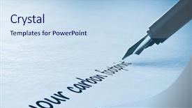  Presentation with fountain pen - Audience pleasing presentation design consisting of writing the word your carbon backdrop and a sky blue colored foreground