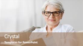  Presentation with people - Audience pleasing presentation design consisting of writing to notebook or diary backdrop and a coral colored foreground