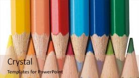  Presentation with color pencils - Slides enhanced with writing tools - color pencils background and a coral colored foreground