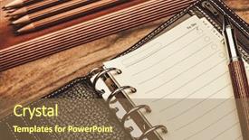  Presentation with writing pen - Presentation consisting of writing tools - luxurious rollerball pen and empty background and a coral colored foreground