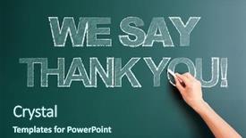  Presentation with thank - Theme with writing we say thank you background and a ocean colored foreground