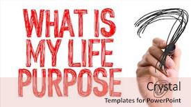  Presentation with purpose - Beautiful slide set featuring writing what is my life backdrop and a coral colored foreground