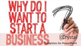  Presentation with marker - PPT theme consisting of writing why do i want background and a coral colored foreground