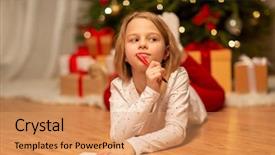  Presentation with kittens christmas holiday red christmas - Beautiful PPT theme featuring writing wish list or letter backdrop and a coral colored foreground