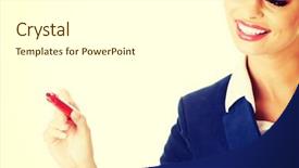  Presentation with writing pen - Colorful slides enhanced with writing with a pen on abstract screen backdrop and a white colored foreground